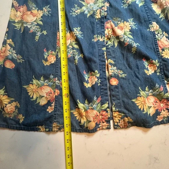 Liz Claiborne Floral Blue Maxi Dress - Picture 5 of 6